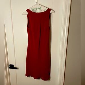 Rich red evening dress by Evan Picone